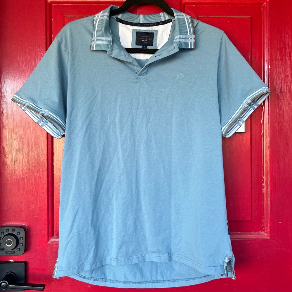 Marc Asher Blue Polo Sports Men's Extra Large Short Sleeve Shirt